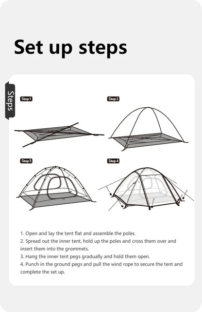 Naturehike 2-3 Person Camping Tent – Waterproof, UPF50+ Ultralight Outdoor Shelter for Hiking, Trekking & Sun Protection