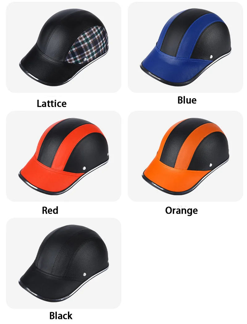 New Baseball Helmet Motorcycle Half Cap - Classic Bike & Scooter Helmet for Men & Women, Anti-UV Safety Hard Hat for Mountain Cycling