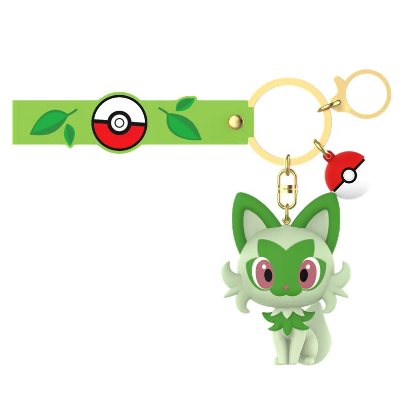 Genuine Pokémon Keychain Figures – Morpeko, Gengar, Meowth, Cubone & Jigglypuff Anime Action Toy Keyring Fragrance Pendant Gift