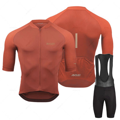 Men’s Pro Team Cycling Jersey Set - Breathable Road Bike Racing Clothing for Cycling & Training