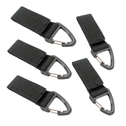 Outdoor Camping Hiking MultiTool Molle Webbing Clip - EDC Tactical Nylon Ribbon Keychain Clasp Hook Carabiner Fastener Buckle