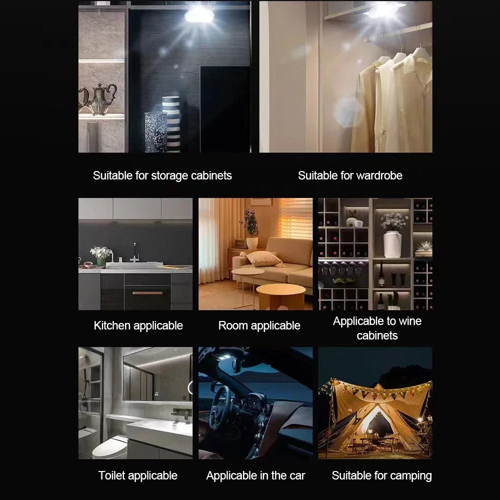 LED Car Mini Touch Light - USB Rechargeable Portable Roof Ceiling Reading & Ambient Lamp for Auto Interior Decoration