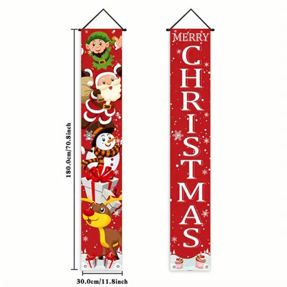 Christmas Hanging Door Banner – Antithetical Couplet Wall Decoration for Merry Christmas 2026 Party & Xmas Gift