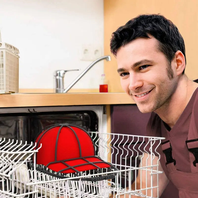 Baseball Cap Washer: Anti-Deformation Cap Protector Rack for Dishwasher & Washing Machine - Hat Washer Frame for Creative Home Cleaning