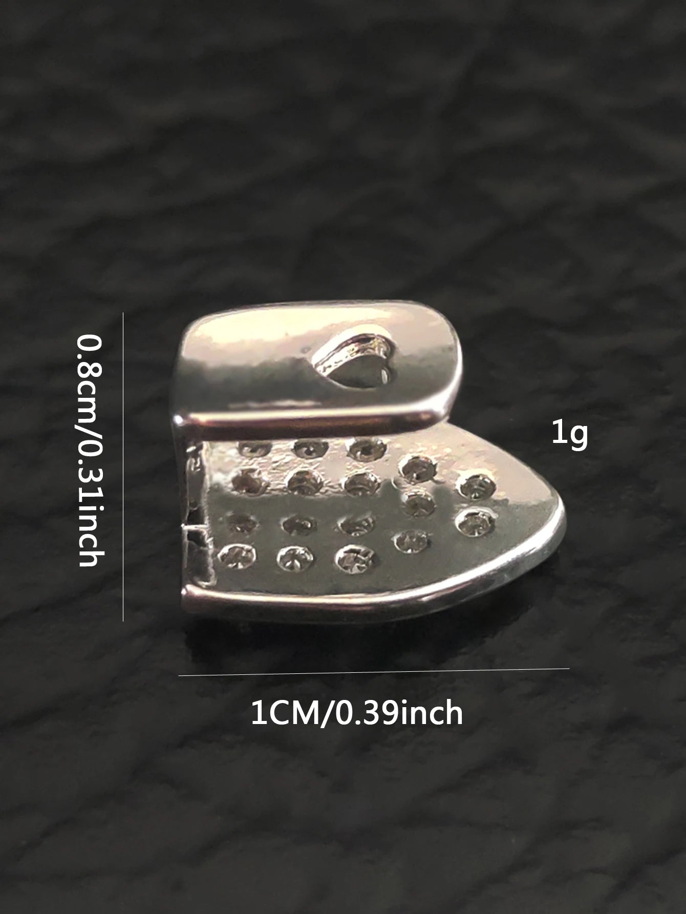 Full Zircon Inlaid Teeth Decoration – Hip Hop Style Single Teeth for Men & Women, Perfect for Dating & Party Wear