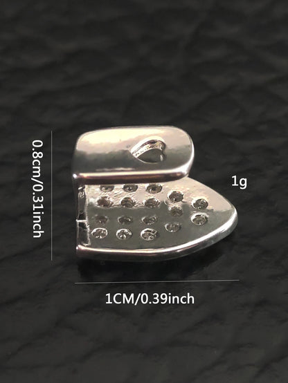 Full Zircon Inlaid Teeth Decoration – Hip Hop Style Single Teeth for Men & Women, Perfect for Dating & Party Wear