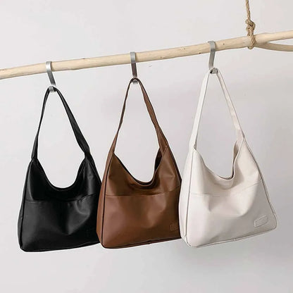 Fashionable Minimalist Retro Shoulder Bag – Casual Commuting Handbag, Large Capacity Tote Bag