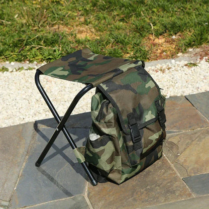 Backpack Cooling Chair – Folding Seat Stool with Mountaineering Bag, Lightweight Outdoor Equipment for Camping, Hiking & Traveling
