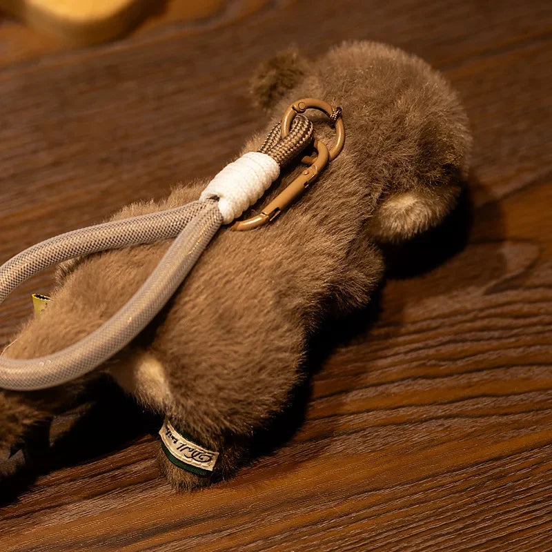 Cute Otter Plush Keychain - Soft Realistic Animal Pendant for Bags and Gifts