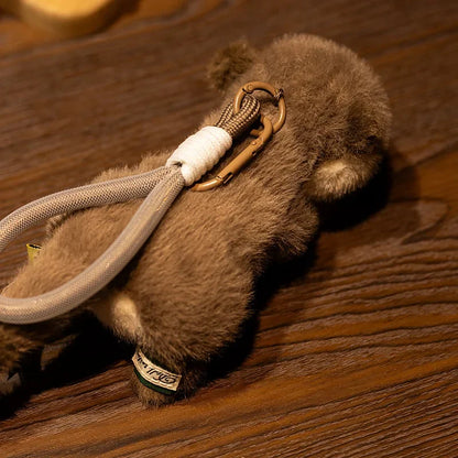 Cute Otter Plush Keychain - Soft Realistic Animal Pendant for Bags and Gifts
