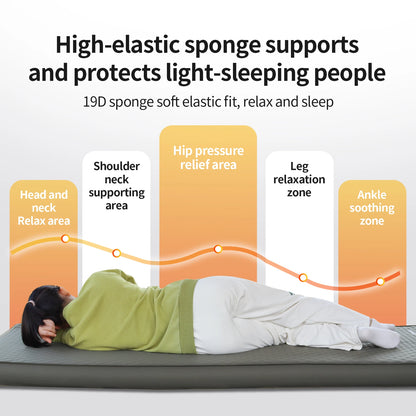 DOTWISE Self-Inflating Camping Mattress - 10cm Thick Portable Sleeping Pad for Single or Double Person Use