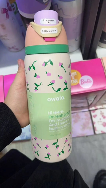 32oz Insulated Stainless Steel Water Bottle with Straw – BPA-Free Sports Bottle, Perfect for Travel
