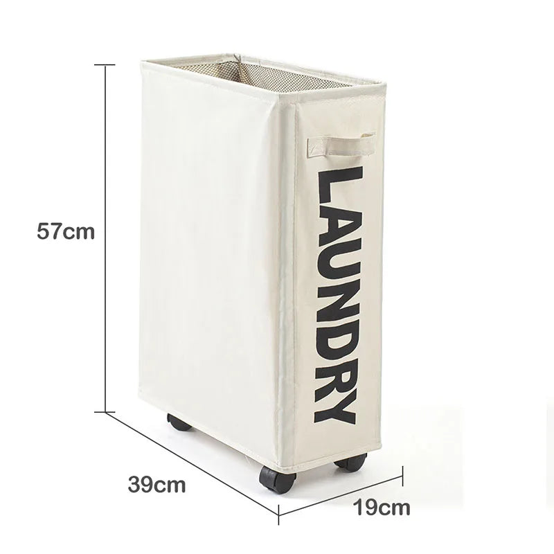 Large Capacity Laundry Basket with Wheels — Foldable Waterproof Storage Bag for Clothes, Yoga Mats, and Multifunctional Use