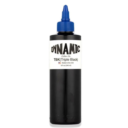8oz Black Tattoo Ink – Original BLK Dynamic Triple Black Professional Pigment for Body Art.  240ML