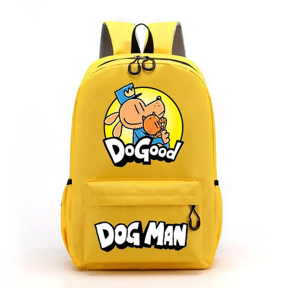 New Dog Man Kids Backpack — Large-Capacity Cartoon Schoolbag for Boys, Children’s School Supplies & Gifts