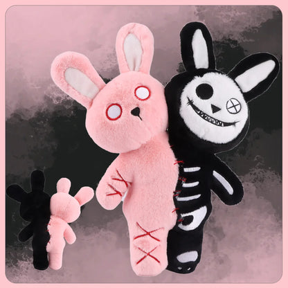 Halloween Double-Headed Skull Rabbit Plush Toy – Grimace Doll, Creative Holiday Gift for Children
