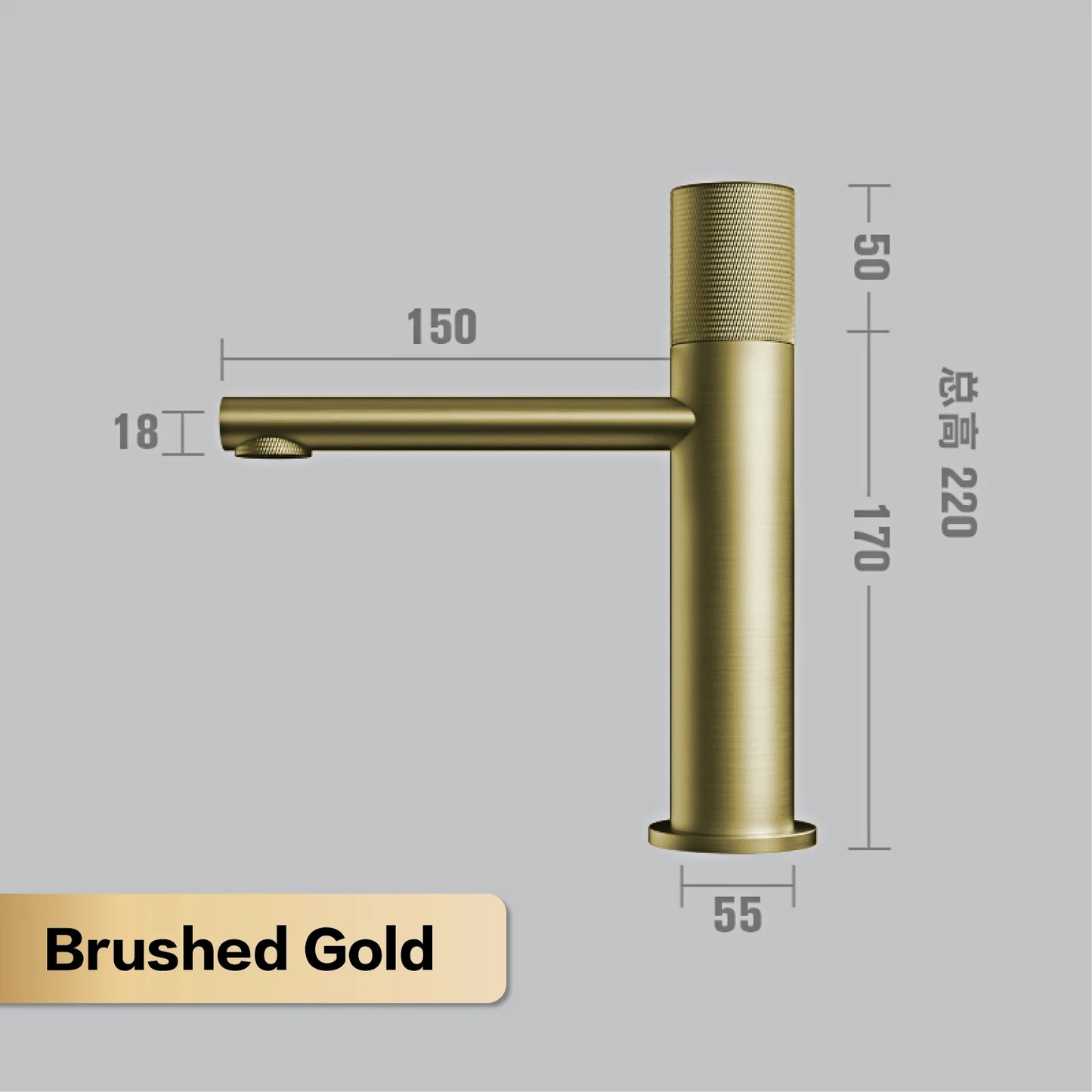 Brass Black Bathroom Faucet – High-End Hot & Cold Round Hand Washing Faucet for Toilet & Hotel