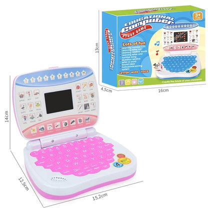 Kids English Learning Laptop Toy – Educational Computer for Boys & Girls with ABC, Numbers, Words, Spelling, Math & Music