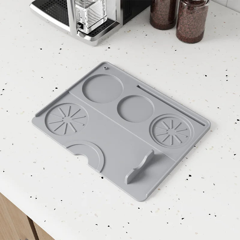 Coffee Machine Silicone Mat Tray | Drain Pad for Bar, Fruits, Vegetables, & Coffee Powder | Dining Table Insulation Protection
