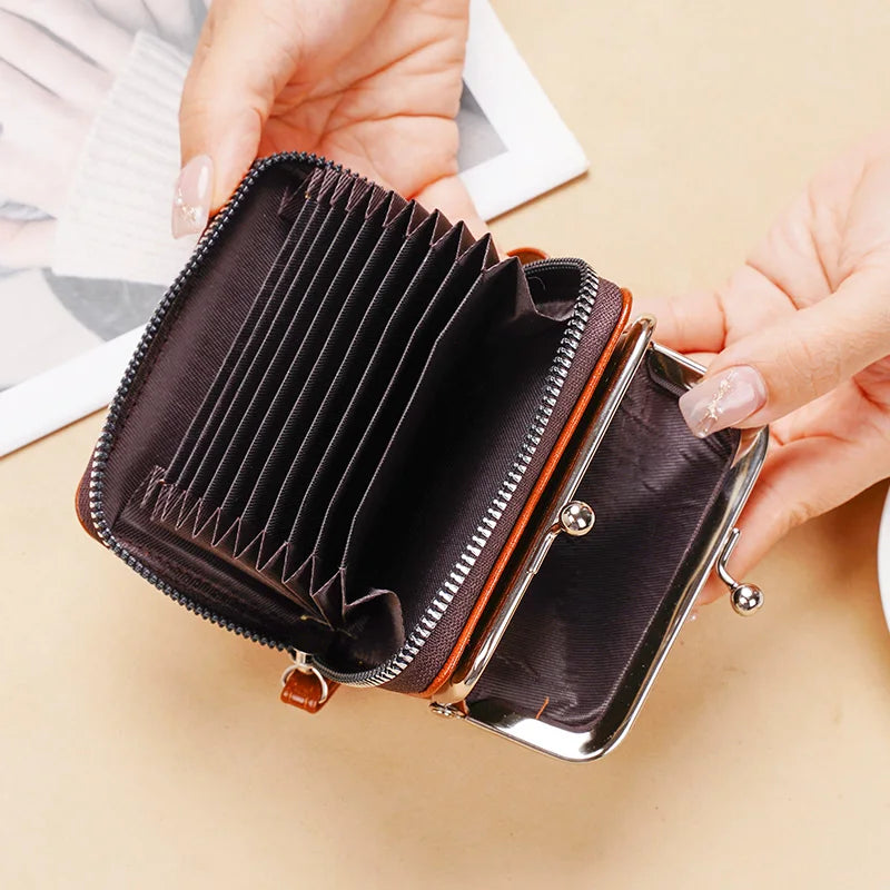 Lonny 4-Inch Zip-Up Card Holder – Women’s Buckle Coin Purse Clutch, Cross-Border Supply