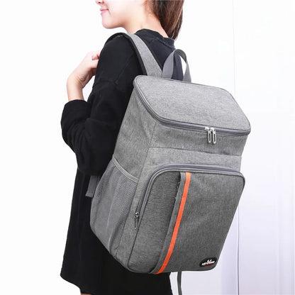 18L Portable Thermal Lunch Bag – Durable Waterproof Insulated Cooler for Food, Camping, and Outdoor Ice Storage Backpack