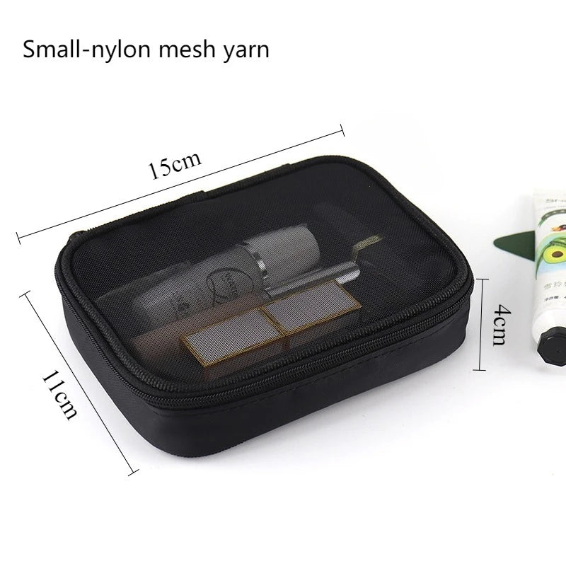 Waterproof Clear PVC Makeup Bag – Travel Cosmetic Organizer Pouch for Women & Men, Toiletry & Brush Storage Case