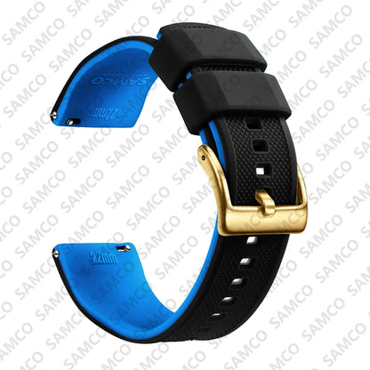 Premium Silicone Watch Band - Quick Release Rubber Replacement Strap for 18mm 20mm 22mm Watches