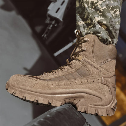 Men's Tactical Hiking Boots - Shock-Absorbing Non-Slip Desert Boots for Winter Outdoor Camping & Trekking