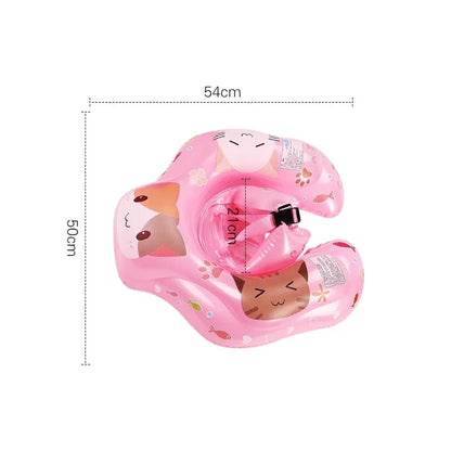 Kids Inflatable Swim Ring - Cartoon Swimming Pool Float for Babies and Children, Pool Parties & Bath Time