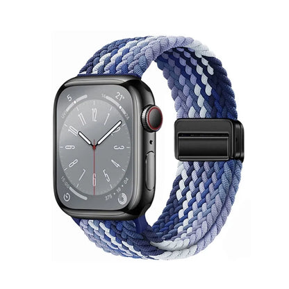 Nylon Braided Watch Band for Apple Watch – Compatible with Series SE, 3–10 & Ultra (38–49mm Adjustable Sport Strap)