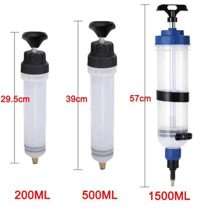 Car Oil & Brake Fluid Extractor – Manual Syringe Pump for Oil Change, Vacuum Suction, Fuel Transfer Hand Pump