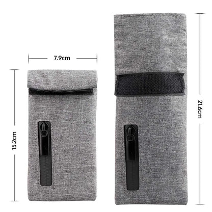 Pocket Size Smell Proof Tobacco Pouch – Carbon Lined Zipper Smoker Stash Bag for Secure Storage Accessories