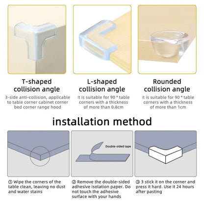 Clear Table Corner Protectors – Baby Safety Furniture Edge Guards, Anti-Collision Corner Covers