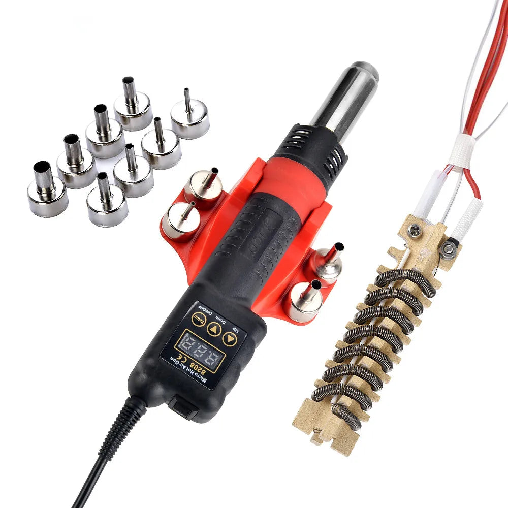 JCD Micro Hot Air Gun 8208 – 750W Soldering & Welding Rework Station, LCD Display All-in-One Heat Gun for BGA & IC Soldering