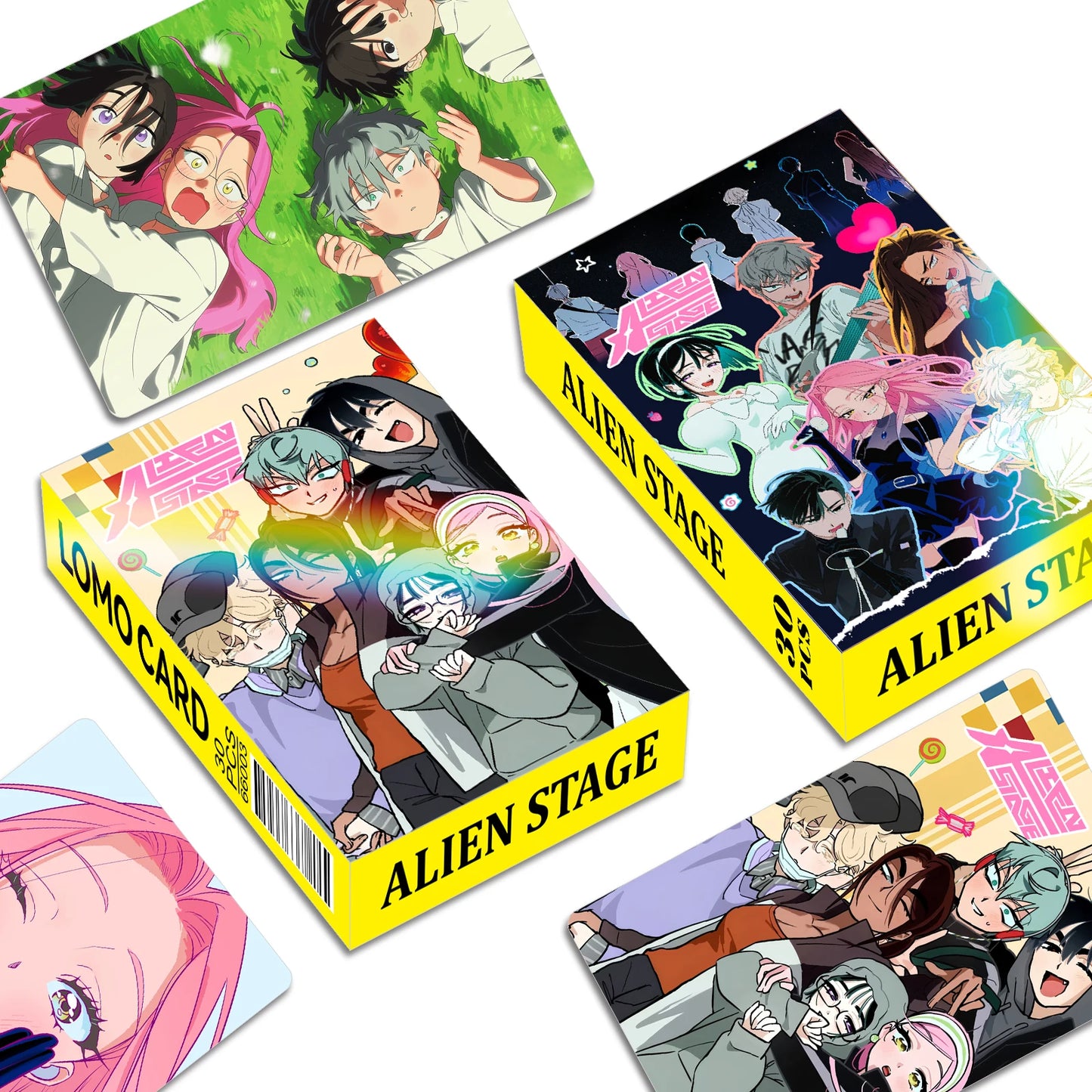 Alien Stage Anime Photo Card Set - 30PCS LOMO Cards & Mini Stickers for Collectors and Fans