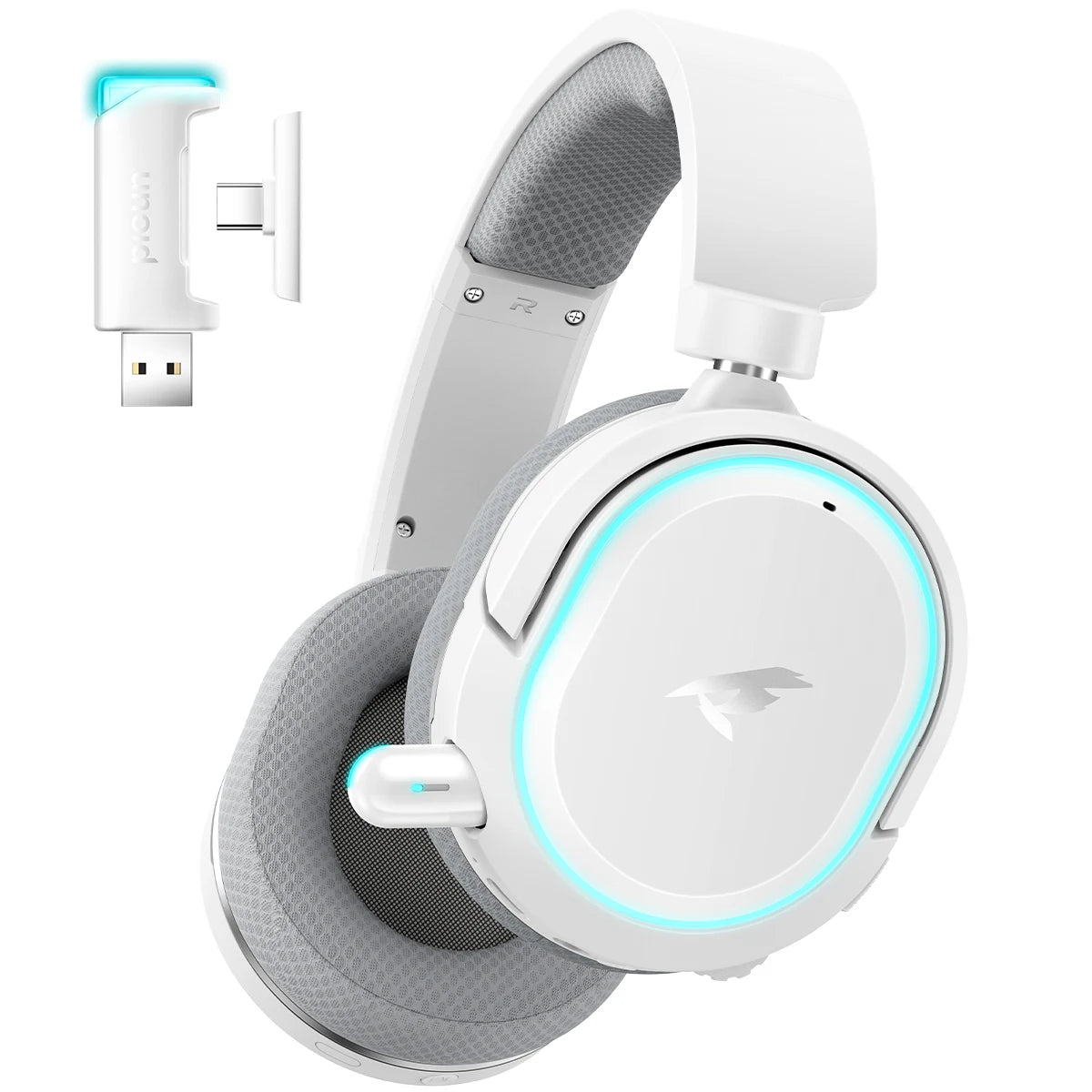 Picun G2 Wireless Gaming Headset – 2.4G & Bluetooth, 5ms Low Latency, 7.1 Surround Sound, ENC Mic for PC, PS4, PS5, Switch & Phone