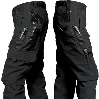 Men’s Tactical Cargo Work Pants - Multi Pocket Waterproof Outdoor Hiking Trousers for Spring Autumn Workwear