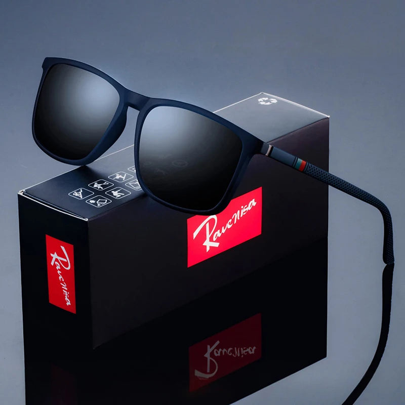 Fashion Square Polarized Sunglasses for Men – Luxury Designer UV400 Driving & Fishing Eyewear