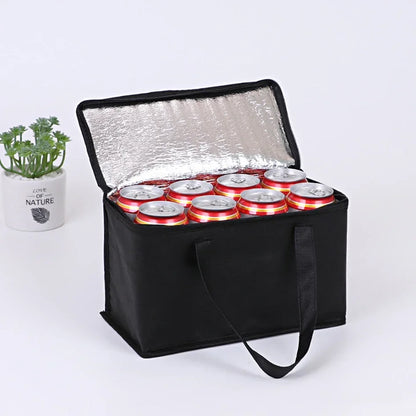 Portable Insulated Lunch Cooler Bag – Folding Thermal Food & Drink Carrier for Picnic and Beer Delivery