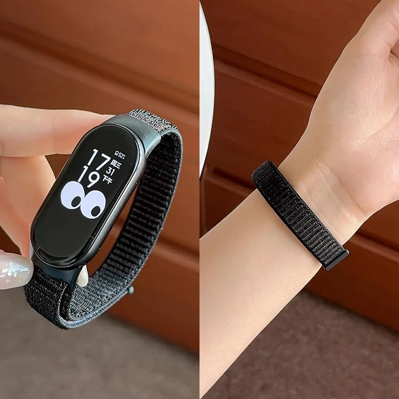 Nylon Sport Loop Strap for Xiaomi Mi Band 9 8 NFC – Replacement Wristband for Mi Band 7 6 5 4 3