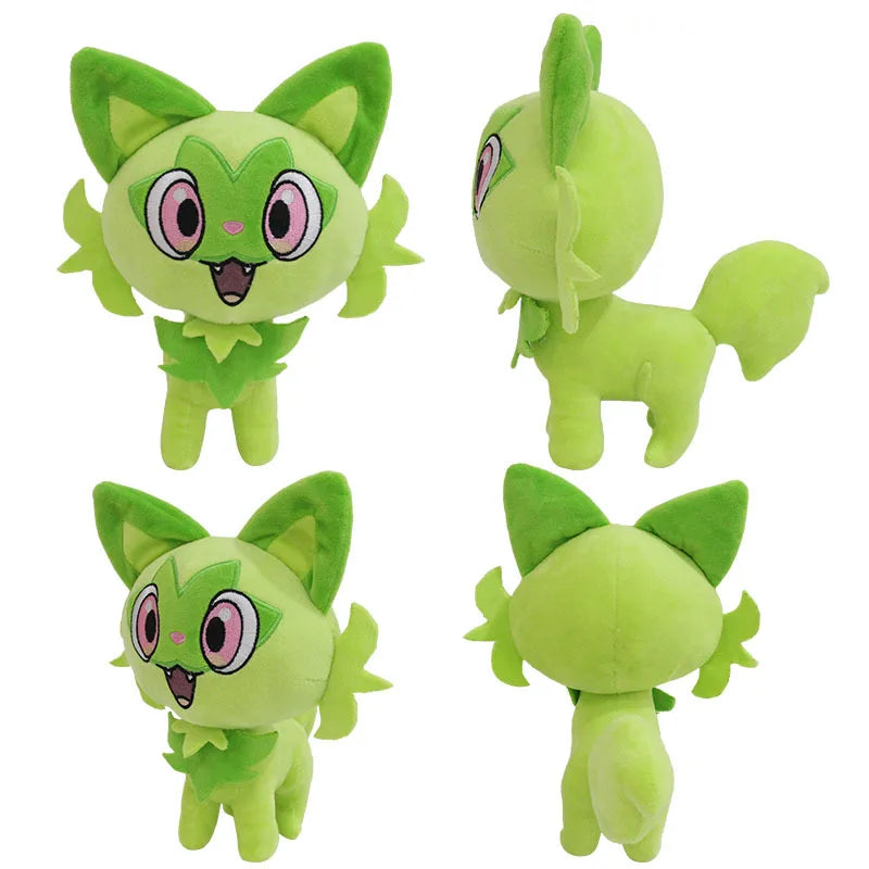 Pokemon Sprigatito Plush – Floragato & Meowscarada Evolution Stuffed Doll, 9th Gen Anime Toy Gift for Kids