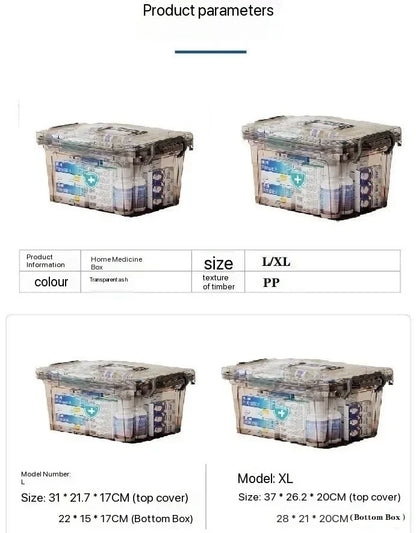Household Multi-Layer Medicine Storage Box – Emergency Medical Organizer with Compartments