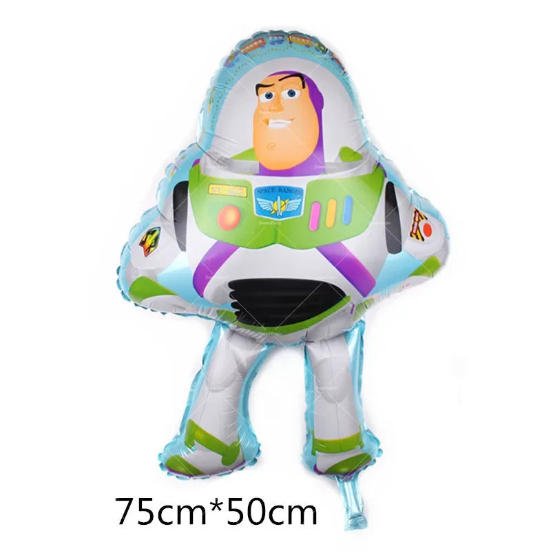 Disney Toy Story Buzz Lightyear Birthday Party Decoration Set – Foil & Latex Balloons, Happy Birthday Banner & Cake Topper for Kids Boys Hero Theme Party