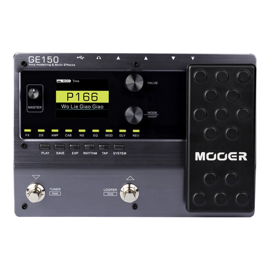 MOOER GE150 Electric Guitar Amp Modeling Pedal – Portable Multi-Effects Processor with Expression & IR Loading