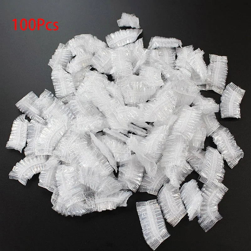 100Pcs Disposable Waterproof Ear Covers - Hair Dye, Shower, Bathing, Baking Oil & Hairdressing Cleaning Accessories