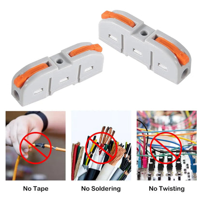 20/34/50PCS Lever Wire Connectors | 1-to-1 Inline Assemblable Electrical Terminals for Wiring