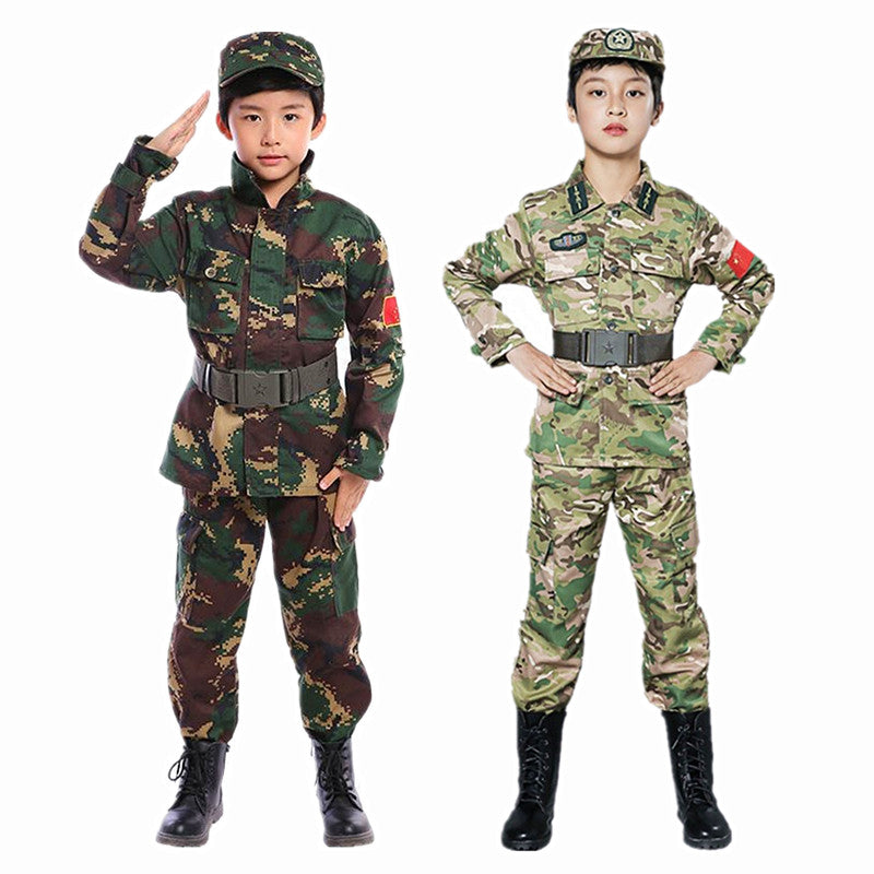 Kids Soldier Costume – Army Camouflage Party Outfit for Boys with Pistol, Compass & Whistle