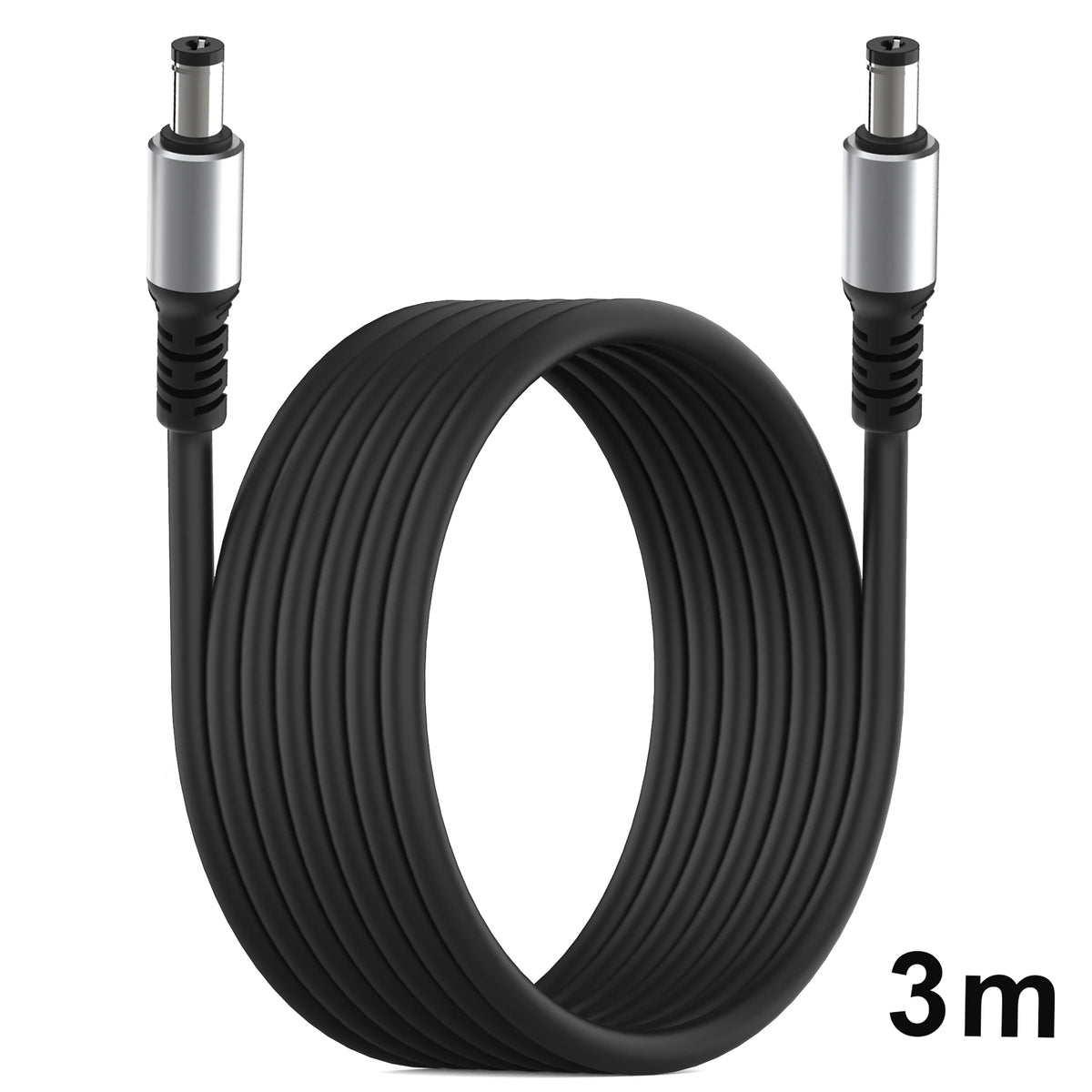 DC5521 Power Extension Cable - 5.5×2.1mm Male-to-Male DC Connector for Compatible Power Devices