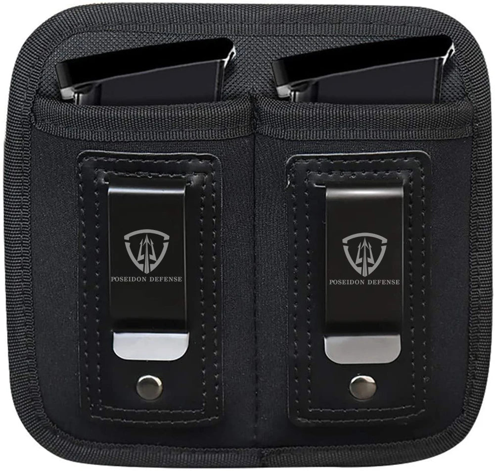 9mm .40 .45 Pistol Magazine Pouch – Single/Double Stack Holster, Concealed Carrier for Glock, S&W M&P, Sig Sauer, 1911, Beretta