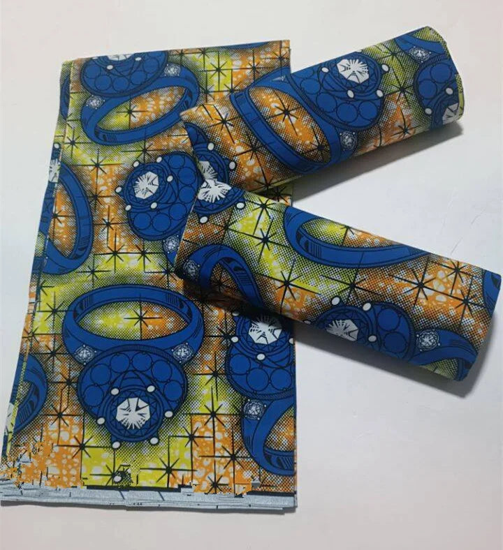 African Real Wax Print Fabric 100% Cotton - Ghana Style Ankara Pagne Nigeria Wax Tissu Soft Printed Fabric